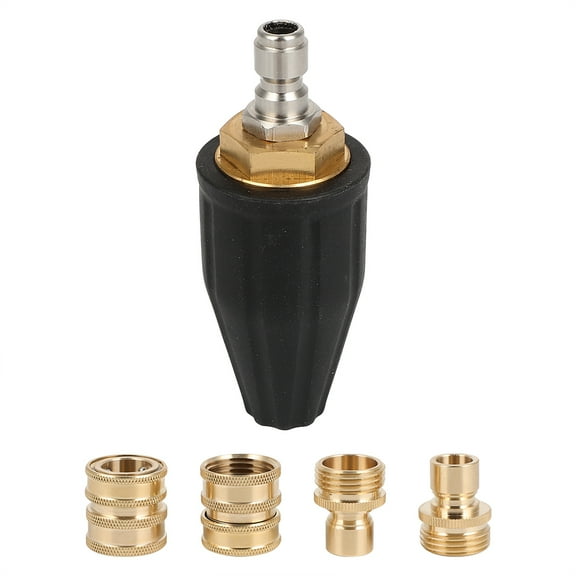 SCITOO 5000 PSI MAX Pressure Washer Tips Turbo Nozzle,360°Rotating Spray Turbo with 1/4 inch Quick Connector,Cleaning Brick,Concrete,and Vinyl Surfaces（4 GPM)
