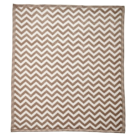 UPC: 8680908719604 | Turkish Cotton Blend Soft Baby Blanket Light Brown Zigzag