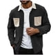 thumbnail image 2 of pstuiky camisetas de manga larga para hombre, Chaqueta tipo cárdigan de manga larga con solapa y bloques de color para hombre tops de invierno para hombre s, 2 of 6
