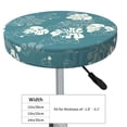 thumbnail image 2 of White Banana leaves Round Bar Stool Seat Covers, Elastic Round Chair Cover Stool Seat Slipcover Bar Stool Cushions Round Pad for 12-14 inch, 2 of 5