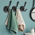 thumbnail image 3 of Tofiigrem Ganchos de Pared Negros Paquete de 6 Ganchos para Toallas y Abrigos Gancho Doble para Albornoz de Metal Resistente Ganchos para Sombreros montados en la Pared para cubículos Baño Cocina Arma, 3 of 5