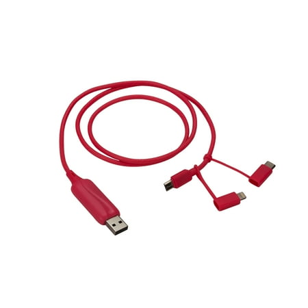 Pilot Automotive Lighted Charging Cable Pink