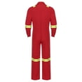 thumbnail image 5 of Sxiwei Men's One Piece Work Coveralls Jumpsuits Long Sleeves Front Zipper Mechanics Body Suits Red L, 5 of 7