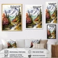 thumbnail image 4 of Designart "Serene Creek At Mountain Summit" Landscape Mountains Floater Framed Canvas Art Print, 4 of 5