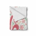 thumbnail image 2 of 16th Birthday Soft Flannel Fleece Throw Blanket, Floral 16 Typohraphy with Spring Floral Rose Petal Image, Cozy Plush for Indoor and Outdoor Use, 50" x 70", Dark Coral Mint, by Ambesonne, 2 of 6