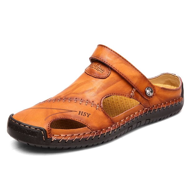 Sandalias de verano para hombre, sandalias romanas clásicas de cuero, 2022, zapatillas para exteriores, chanclas de goma para playa, sandalias de senderismo para hombre Tan Jianjun unisex