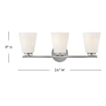 thumbnail image 6 of 85423BN Lark Bri - 45W 3 LED Medium Bath Vanity-9 Inches Tall and 24 Inches Wide-Brushed Nickel Finish, 6 of 10