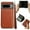 Brown, variant on for Google Pixel 7A Phone Case [Magnetic 2-in-1 Detachable Zipper Wallet] [Back Card Slots Accordion Wallet Case] Shockproof PU Leather Cover with Wrist Strap for Google Pixel 7A, Brown