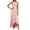 Pink, variant on Women's Casual Dress Summer Neck Flowy Midi Dress With Side Zipper For Daily Wear Vacation Date Outfit