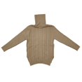 thumbnail image 5 of IMENGL Chandail à Col Roulé Uni en Tricot Rétro à Manches Longues pour Femmes, Beige G, Taille M-TG, 5 of 5