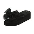 thumbnail image 6 of Wedge Platform Flip Flops for Women Dressy Comfortable Slides Thong Bow Sandals Lightweight Slippers Casual Summer Vacation Shoes Black Size 8.5, 6 of 6