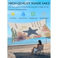 thumbnail image 3 of Boho Floral Starfish Sun Shade Sail 14' x 18', Coastal Coral Seaweed Fish Rustic Rectangle Outdoor Sunshade Canopy, Waterproof UV Block Patio Covers for Garden Yard Beach, 3 of 9