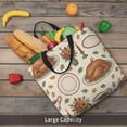 thumbnail image 6 of Single Shoulder Bag Convenience Bag 19.6×15.7×5.9in Light And Weight-Free Main Pocket Large Portable And Single Shoulder Back Vintage Thanksgiving Table Pattern, 6 of 7