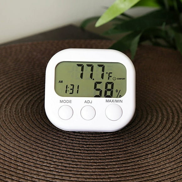 Dvkptbk Thermometers Numérique LCD Hygromètre d'Intérieur Horloge Température Hygromètre Kitchen Gadgets sur le Dégagement