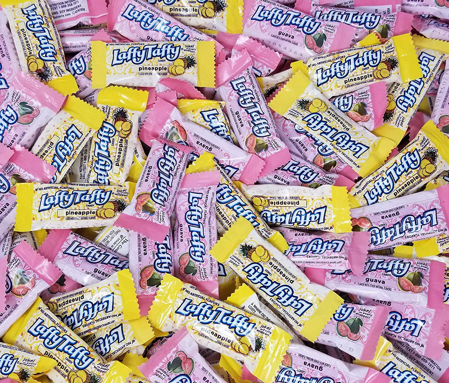 Wonka Laffy Taffy Guava and Pineapple Flavored Fun Size Candy Bar