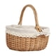 thumbnail image 3 of Cesta de mimbre para picnic, tejida a mano, para fotos, decorativa, con asa beige, 3 of 9