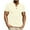 Khaki, variant on WREESH Men's Solid Henley Shirts Casual Short Sleeve Turndown Collar Shirt a Classic Solid Color Top for Everyday Style Khaki