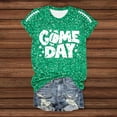 thumbnail image 5 of Womens Sequin Football T-Shirts 2025 Game Day Casual Loose Short Sleeve Tees Crewneck Vintage Fashion Tops, 5 of 5