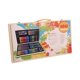 thumbnail image 2 of Juego de 180 pinceles en caja de madera, caja de regalo para niños, suministros de pintura para estudiantes, juego combinado de crayones de acuarela de color plomo, 2 of 3