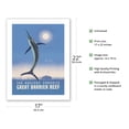 thumbnail image 2 of Great Barrier Reef - Queensland Australia - The Anglers' Paradise - Swordfish - Vintage Travel Poster by Noel Pasco Lambert c.1936 - Bamboo Fine Art 290gsm Paper (Unframed) 17x22in, 2 of 4