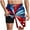 White, variant on cllios Mens 4th of July Swim Trunks Swimming Trunks with Compression Liner Board Shorts 7 inch Quick Dry Swim Shorts Novelty Red White and Blue Swimsuit