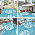 thumbnail image 4 of Alfombra de exterior Ilead, 244 x 305 cm, impermeable y reversible, color verde azulado, 4 of 9