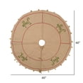 thumbnail image 5 of Vickerman Decorative 60" Burlap Jingle Collection Christmas Tree Skirt, 5 of 6