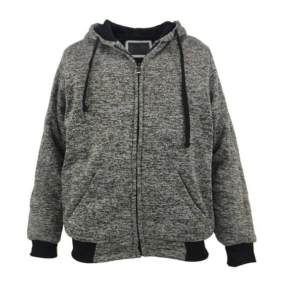 uikmnh Mens Winter Jackets Full Zip Jacket Thermal Lined Winter Warm Soft Outdoor Sports Hooded Coat for Cold Weather Comfort Size:XL