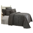 thumbnail image 3 of Better Trends 2 Piece Chenille Bedspread Set for Twin Bedspread 100% Cotton Lightweight Bedspread for all Season Wedding Ring Collection - Gray, 3 of 5