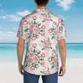 thumbnail image 3 of Lsque Rose Flowers pattern Hawaiian Shirt for Men, Unisex Summer Beach Casual Short Sleeve Button Down Shirts-X-Large, 3 of 9