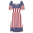thumbnail image 5 of USA US FLAG RED BLUE WHITESTARS AMIRECA Sleeveless Dress elegant party dress for women 2024 clothes, 5 of 7