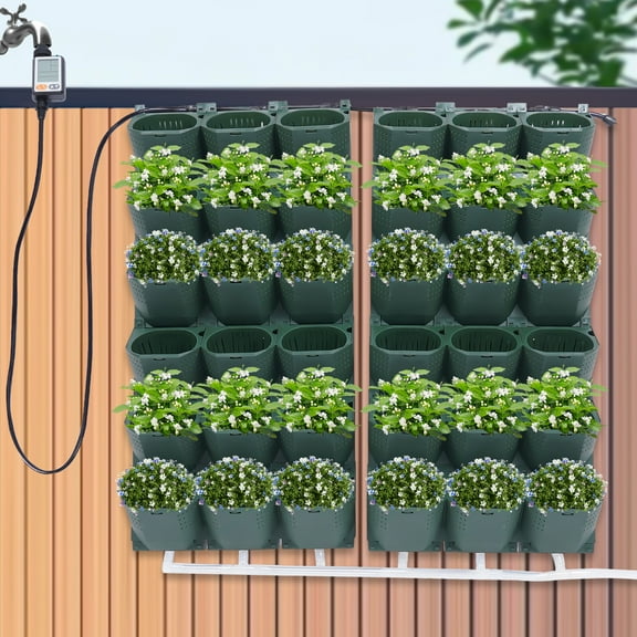 Wall Mounted Garden Planter Vertical Garden Self-Watering 6 Row 36 Planter US