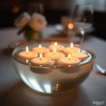 thumbnail image 2 of Hosley Set of 12 White Unscented Water Floating Mini Candle Discs with 4 Hour Burn Time, 2 of 9