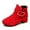 4-Red, variant on Hjtefg Girls Ankle Boots - Side Zip Low Top Footwear with Moderate Heel, Stylish Versatile Shoes for Cool Weather,Color: 1-Red Size: 2