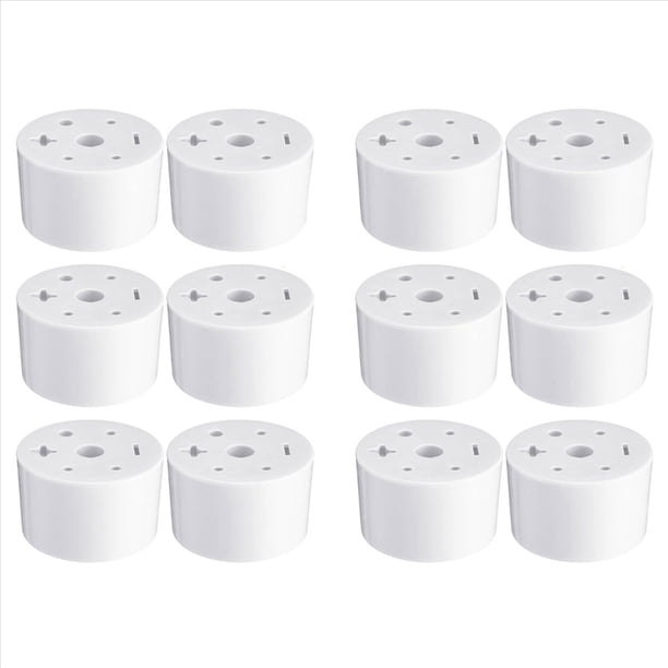 12 Piezas de Insertos de Florero para Tumba de Cementerio, Soporte de Plástico para Flores de Cementerio con Cementerio Cilíndrico Reutilizable de 7 Orificios