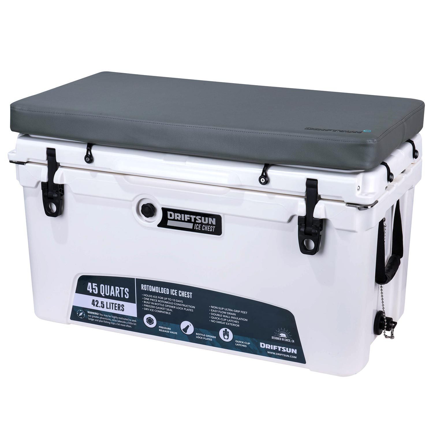 Premium Cooler Seat Cushion With Mounting Hardware Fits 45Q Driftsun