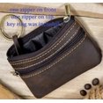 thumbnail image 3 of SHIQI-Coin Purse for Men,2 Zipper Leather Small Coin Wallet with Key Ring Soft Change Purse, 3 of 4
