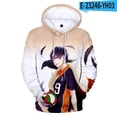 thumbnail image 2 of Haikyu!! Sudaderas con capucha de Anime, chaqueta informal para niños y adultos, tallas para niños, kageyama tobio, jersey de Cosplay, Jersey Unisex12L Deng Xun unisex, 2 of 2
