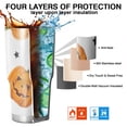 thumbnail image 7 of 30oz Halloween Pumpkins Bats and Stars Tumblers Stainless Steel Tumbler with Lid and Straw,Vacuum Insulated Double Wall Travel Tumbler Cups Mug with Cleaning Brush for Coffee,Tea, 7 of 7