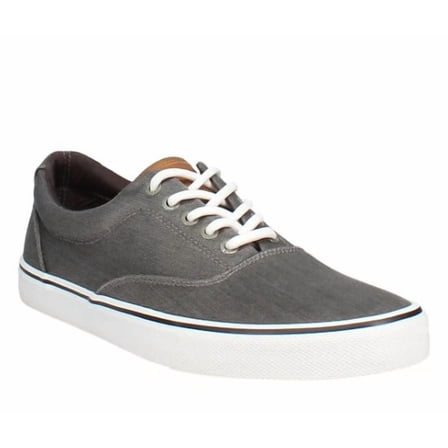 Izod Men's Size 11, Lace-Up Casual Canvas Shoes, Gray