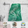thumbnail image 5 of Green Tropical Leaves Hand Towels for Bathroom, Summer Green Frond Kitchen Towel 2 PCS Ultra Soft and Highly Absorbent Decorative Fingertip Face Bath Towels for Spa & Hotel, 28.3"x 14.4", 5 of 5