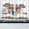 thumbnail image 1 of YUSDECOR Rideau de Lecture pour Chien Cuisine Traitements de Fenêtre 26x39 Pouces, Ensemble de 2, 1 of 3