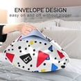 thumbnail image 4 of Yayeee Pillowcase Queen Size Set of 2 Satin Wrinkle Resistant Pillow Case, Colorful Triangles, 4 of 7