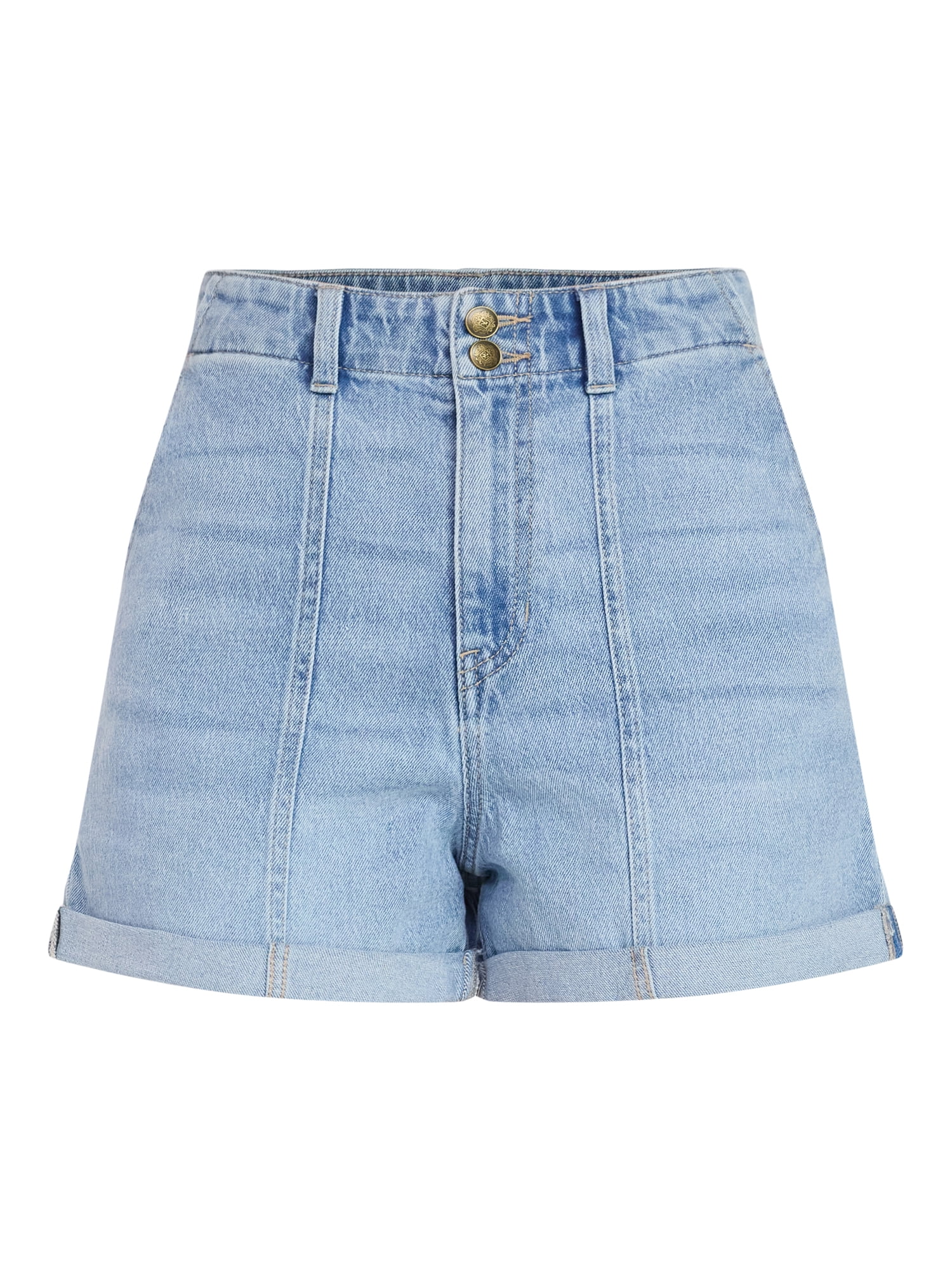 Time and Tru Women's High Rise Utility Shorts, 3.5" Inseam, Sizes 0-22