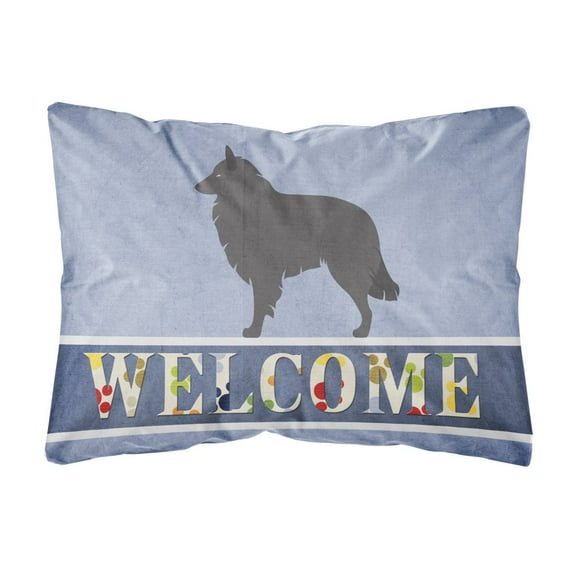Carolines Treasures BB8301PW1216 Groenendael Belgian Shepherd Canvas Fabric Decorative Pillow, Blue, 12H x16W,