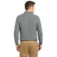 thumbnail image 2 of Port Authority Mens Tall Silk Touch Long Sleeve Polo X-Large Tall Cool Grey, 2 of 2