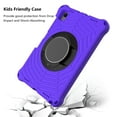 thumbnail image 6 of Dteck Kids Case for Samsung Galaxy Tab A 10.1 inch 2019 SM-T510/T515/T517, Heavy Silicone Shockproof Case Kids Friendly Cover with Shoulder Strap/Handle Stand,Purple, 6 of 7