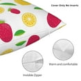 thumbnail image 3 of Pofeuu Strawberry and Lemon Print Double-sided plush pillowcase Square Throw Pillow Covers Pillows Cover for Living Room Bedroom Sofa Couch Cushion Cover（No pillow core）-18"x18", 3 of 7