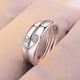 thumbnail image 2 of 2 Anillos 925 plata，Para Parejas Conjunto Promesa Ajustable Enamorados, 2 of 5