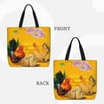 thumbnail image 2 of Wukai The Chicken Family Print Reusable Grocery Bag Shopping Bags with Zipper Shoulder Shopping Handle Bag Suitable for Outdoor Convenient Daily Bag, 2 of 8
